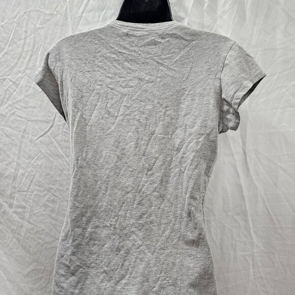 Vintage 2000s grey guess floral rhinestone baby tee - Picture 3 of 5